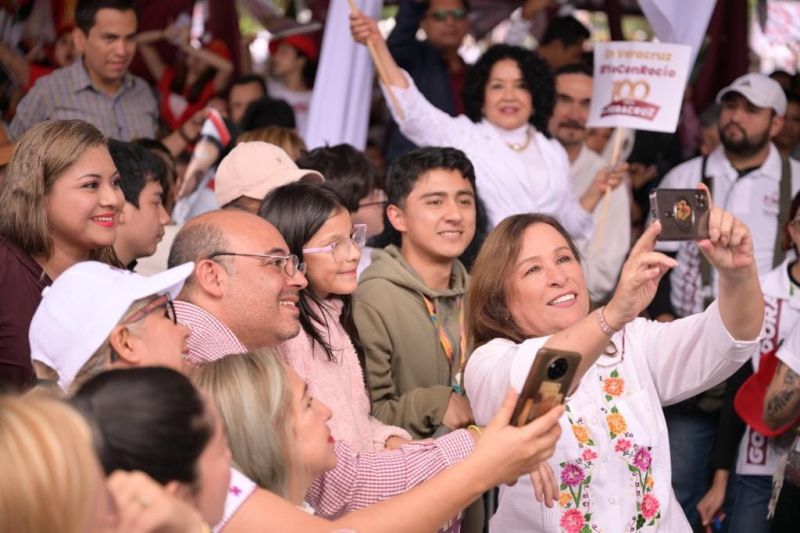 ROCÍO NAHLE, DESDE EMILIANO ZAPATA, DA LA BIENVENIDA A VERACRUZ AL PRESIDENTE LÓPEZ OBRADOR